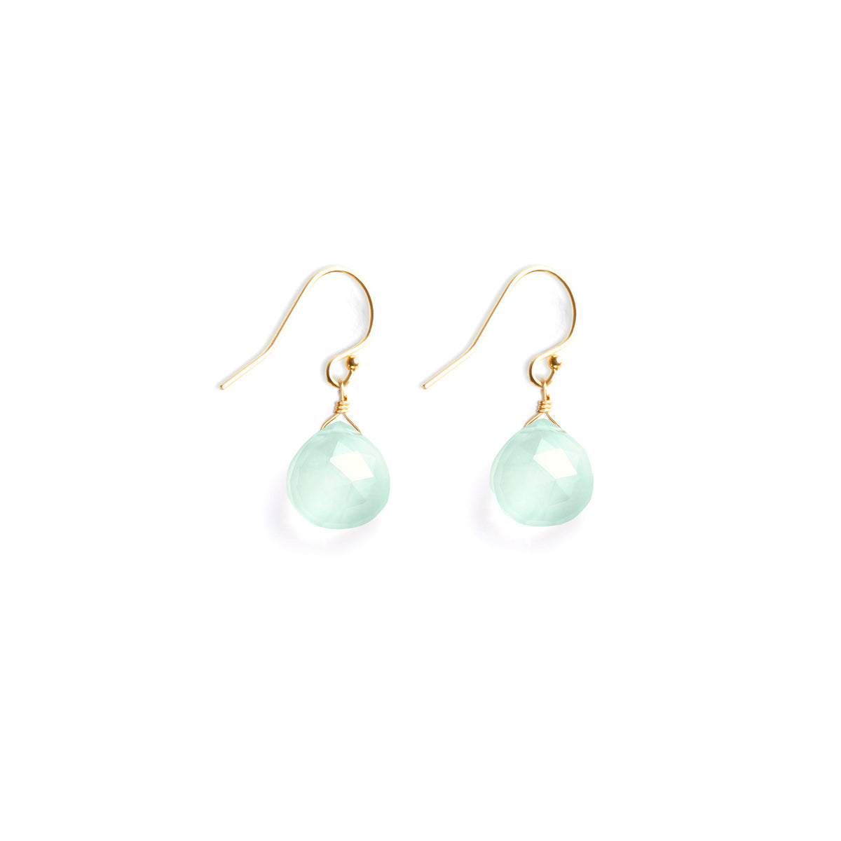 Sea Glass Chalcedony Isla Drop Earrings