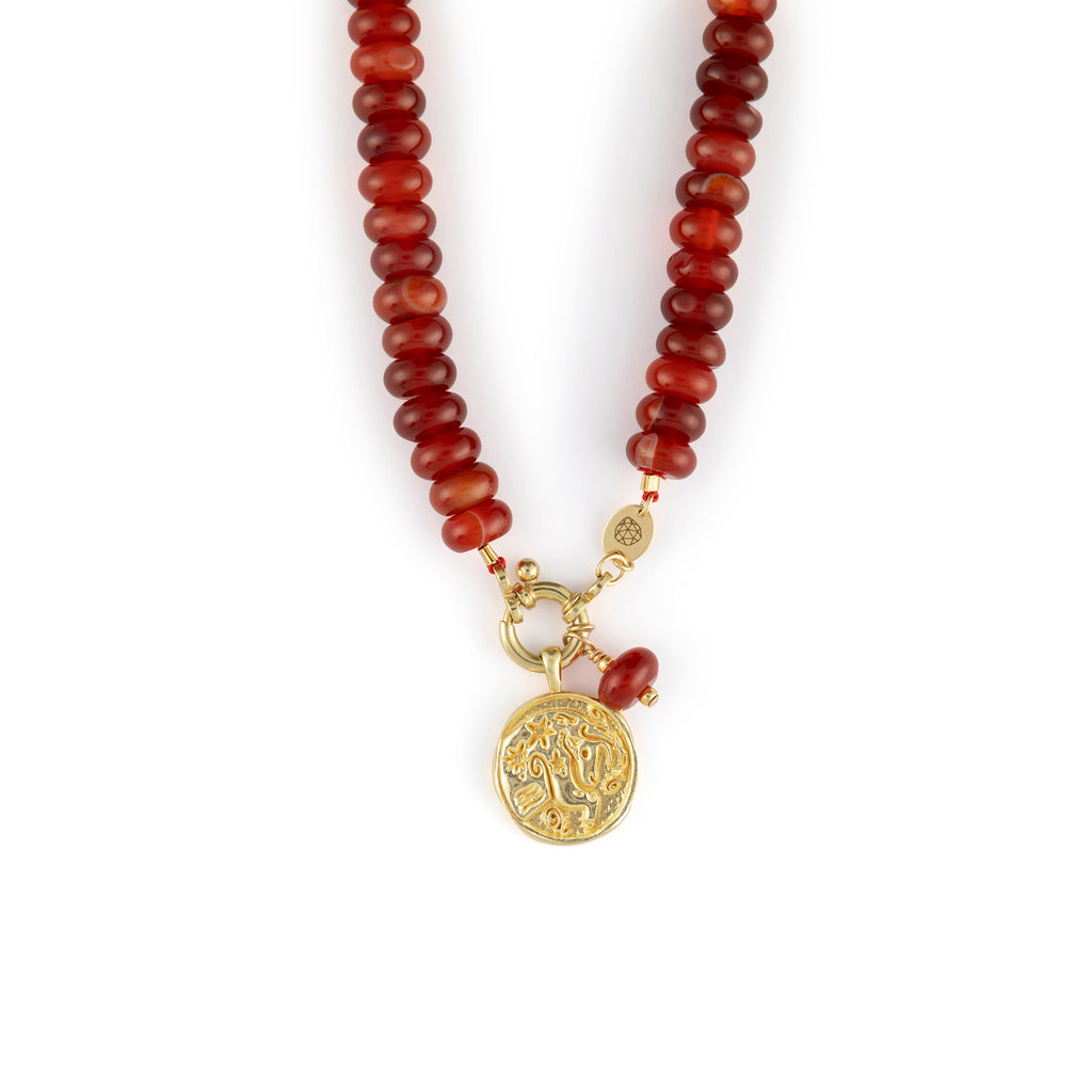 Engravable Taurus Zodiac Coin Pendant Necklace