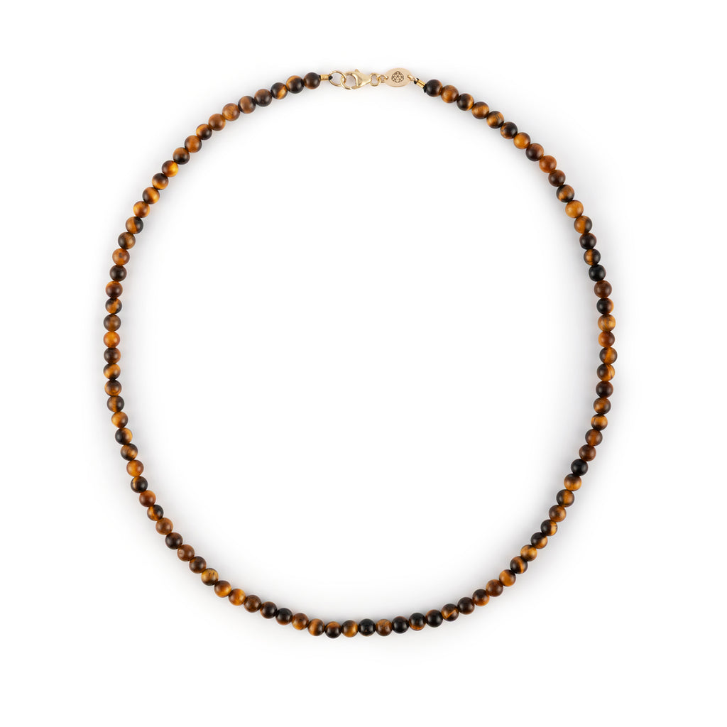 A warm, earthy beaded piece in golden Tiger’s Eye.