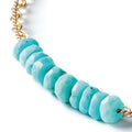 Turquoise Gold and Silk Bracelet