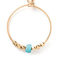 Turquoise Beaded Hoop Earrings