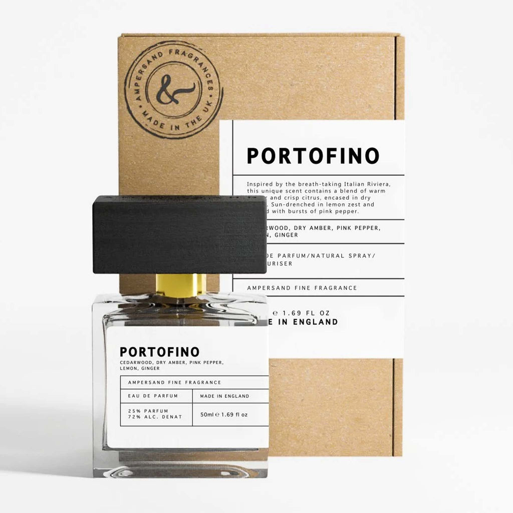 Portofino 50ml perfume bottle, by Ampersand Fragrances.