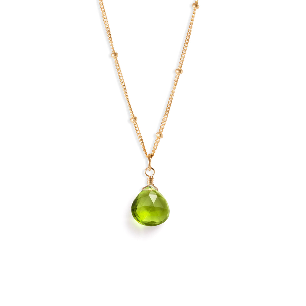 August Peridot Birthstone Pendant Necklace