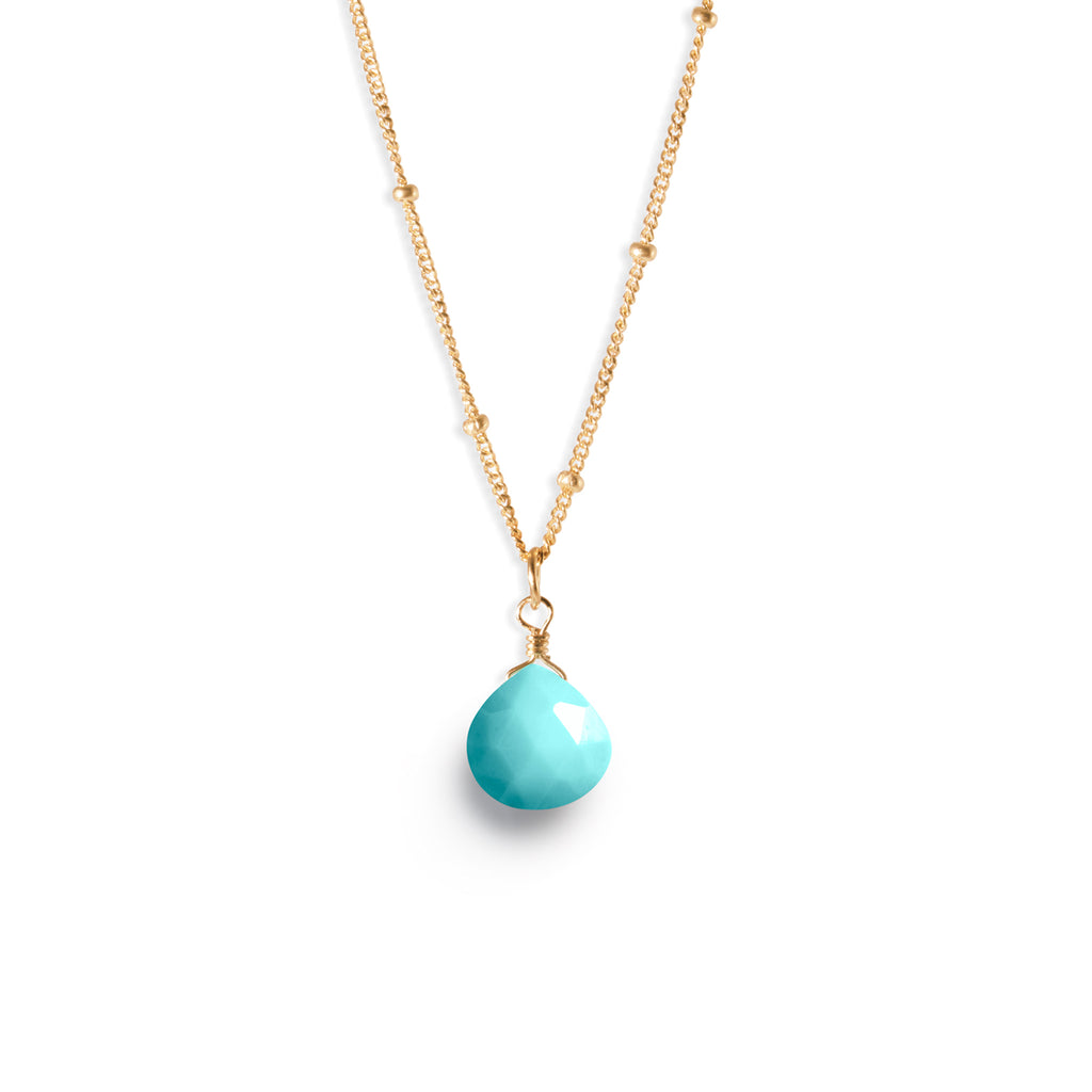 December Turquoise Birthstone Pendant Necklace