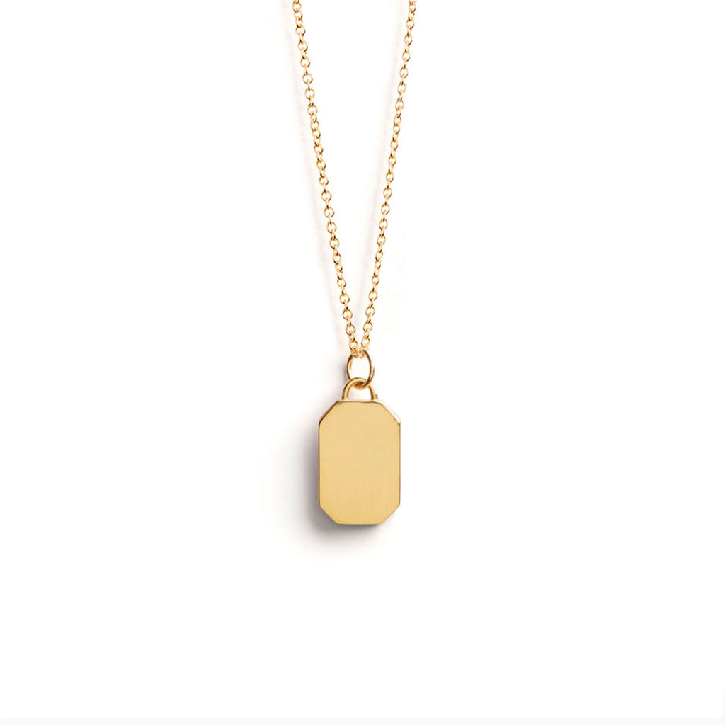 Wanderlust Life Ignis Pendant Necklace, the reverse is left blank to customise with an engraved name, date or note. Personalise with our free engraving service online and in-store at Wanderlust Life.