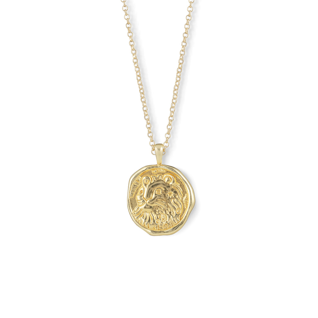 Engravable Leo Zodiac Coin Pendant Necklace Wanderlust Life