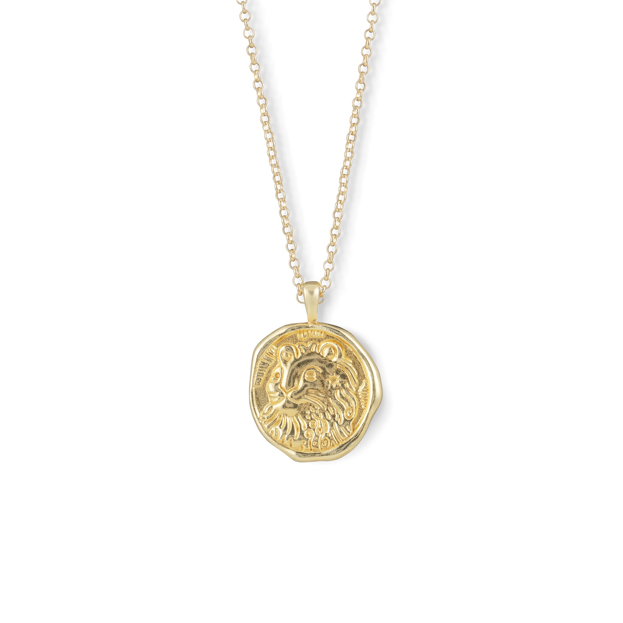 Engravable Leo Zodiac Coin Pendant Necklace Wanderlust Life