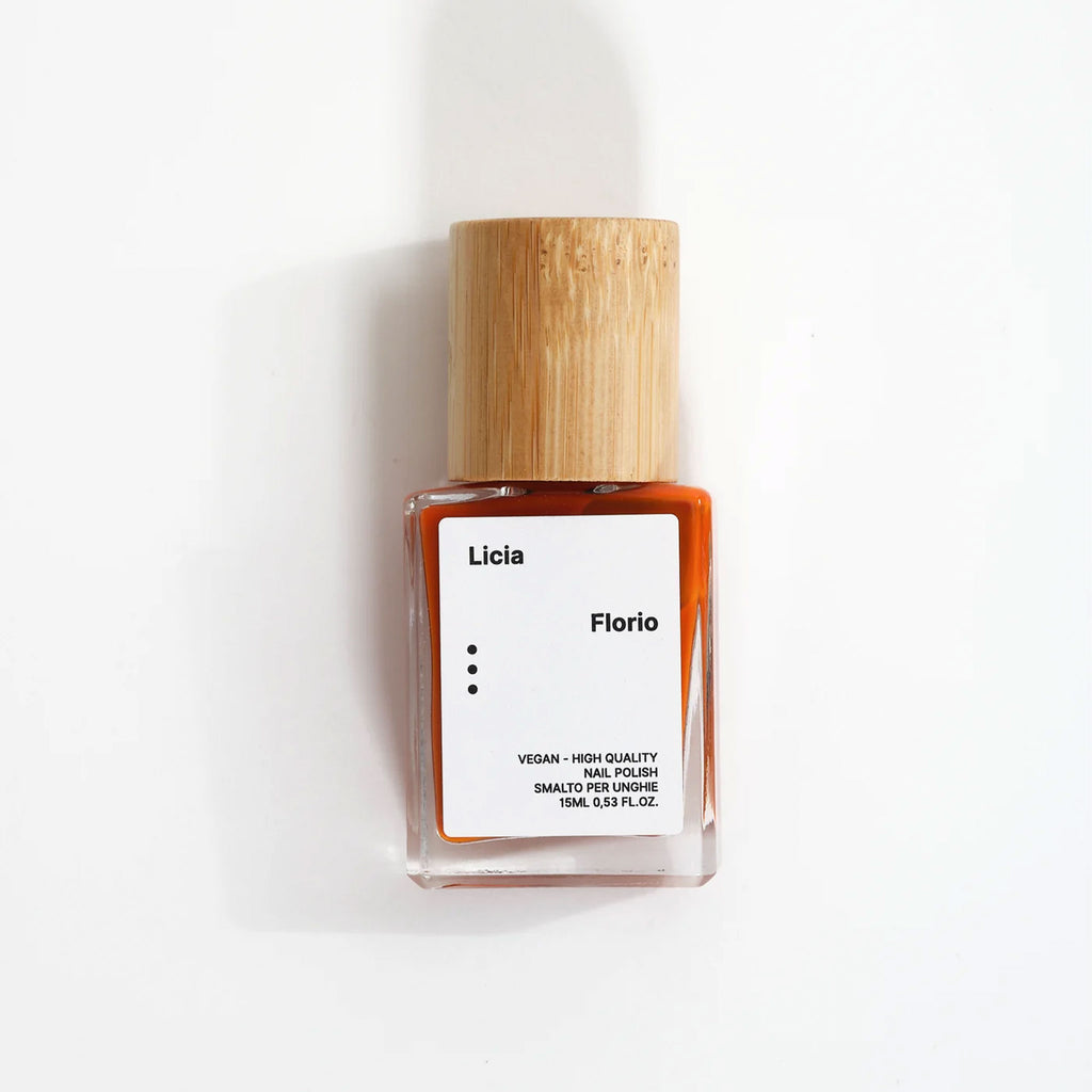 Licia : Florio Carota Nail Polish now available online at Wanderlust Life and in our UK studio. Cruelty free, vegan, toxin free, and sustainably made.