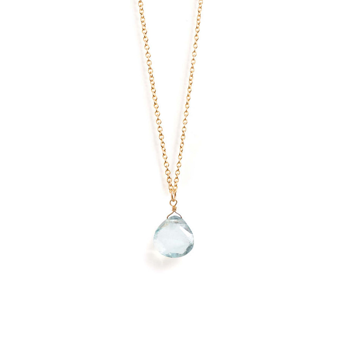 March Aquamarine Birthstone Pendant Necklace | Wanderlust Life