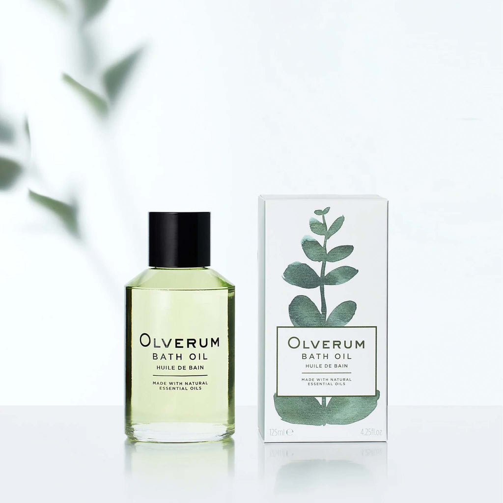 Olverum Bath oil, made with essential oils. Shop luxury skincare online at Wanderlust Life.