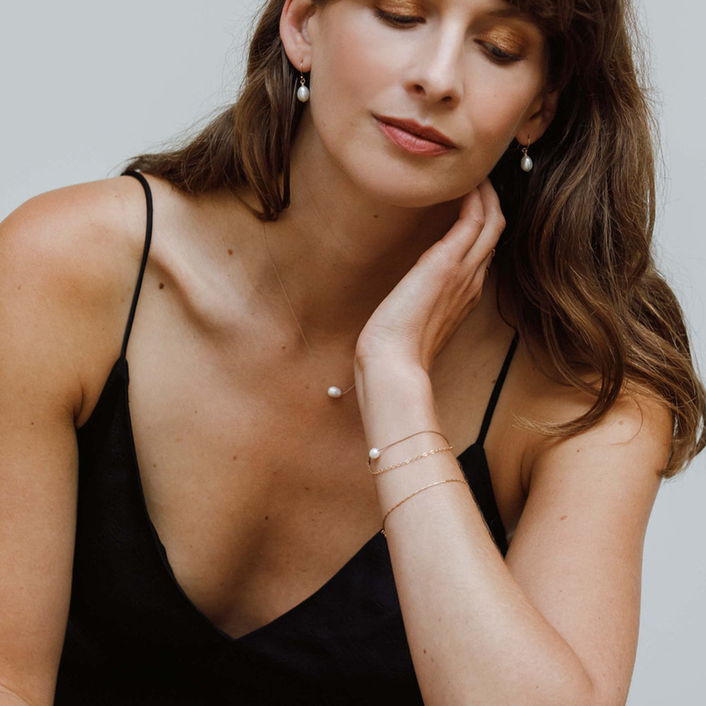 Pearl Fine Cord Necklace