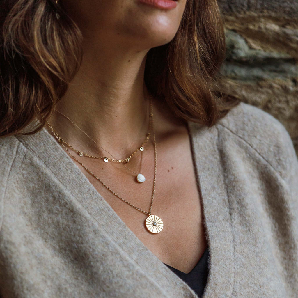 Pearl Sundial Necklace