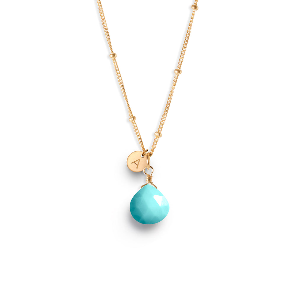 December Turquoise Birthstone Pendant Necklace