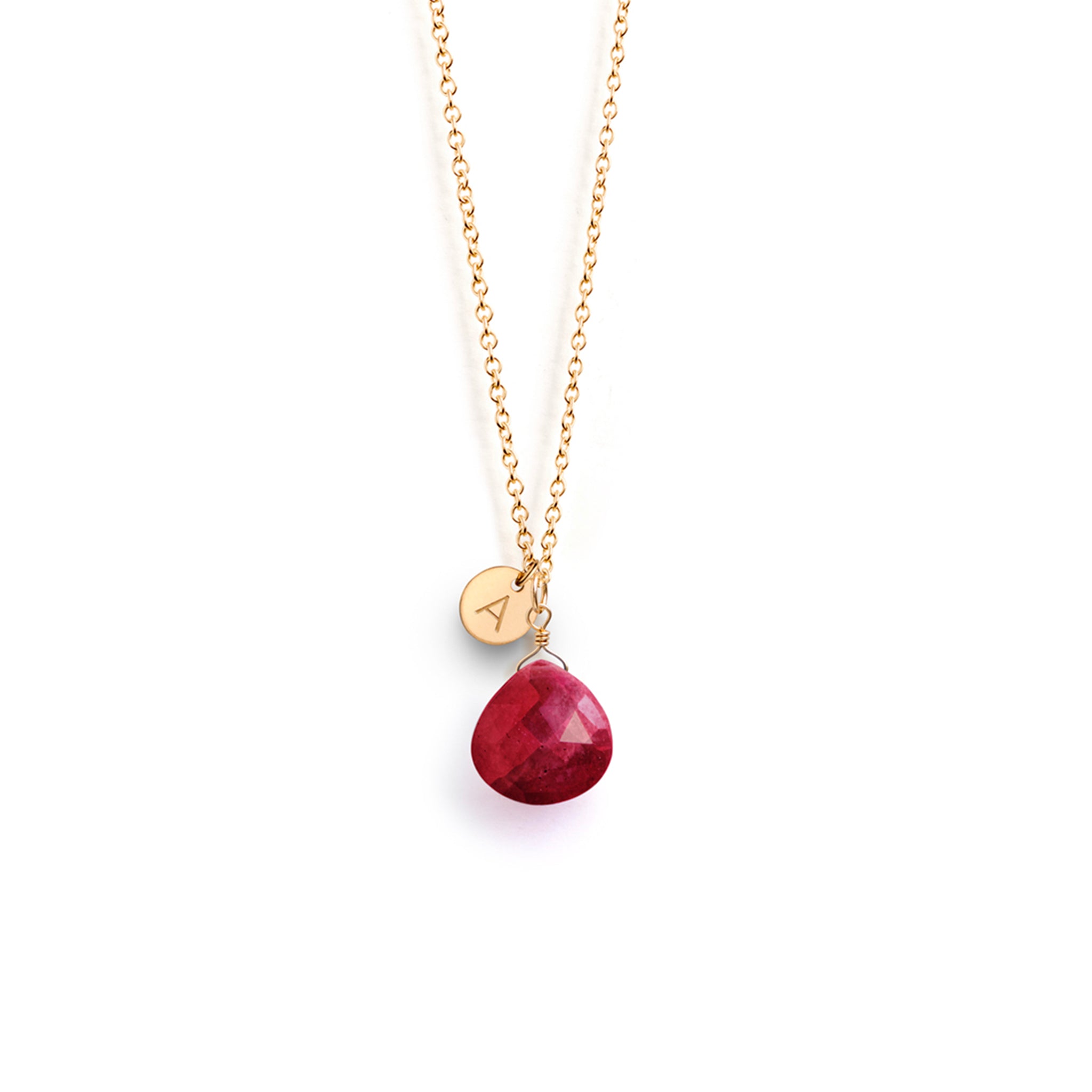 July Ruby Birthstone Pendant Necklace Wanderlust Life