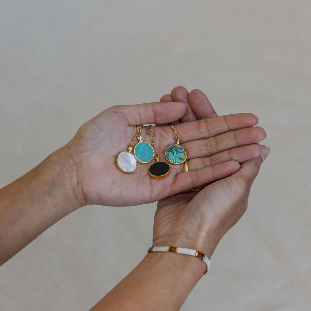 Paua Shell Porthole Necklace