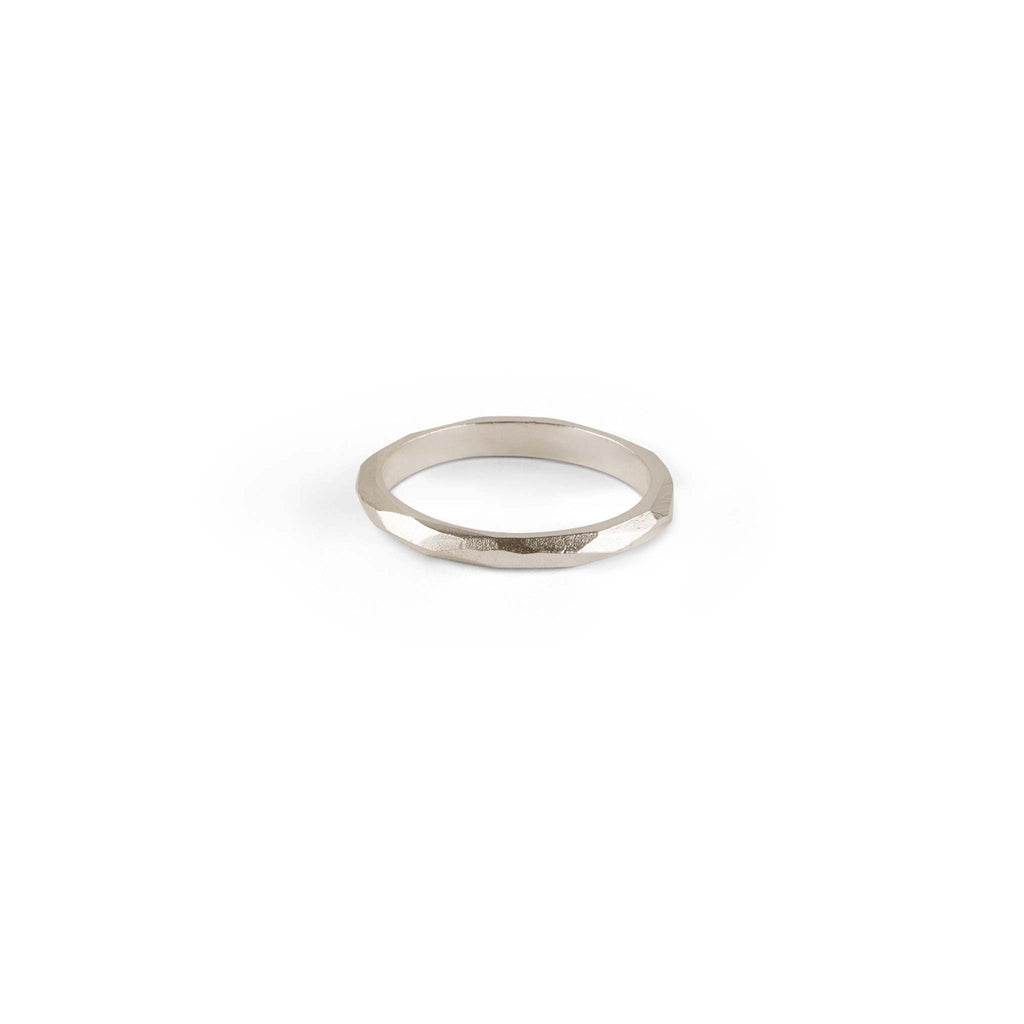 Nomad Silver Faceted Ring