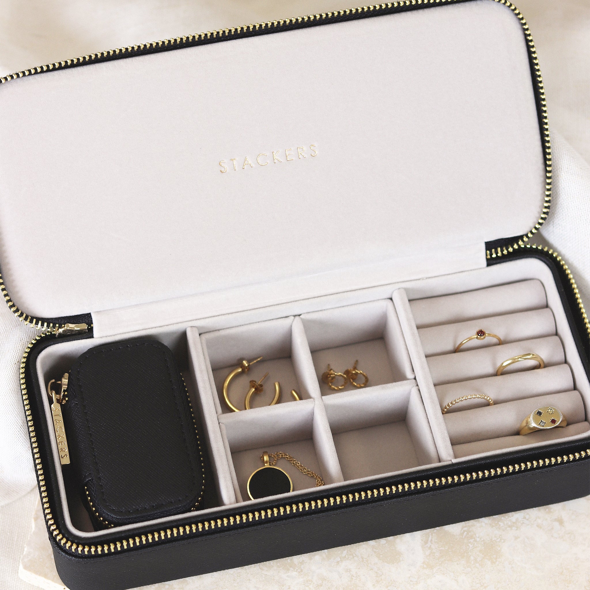 Stackers Black Jewellery Box Large Wanderlust Life