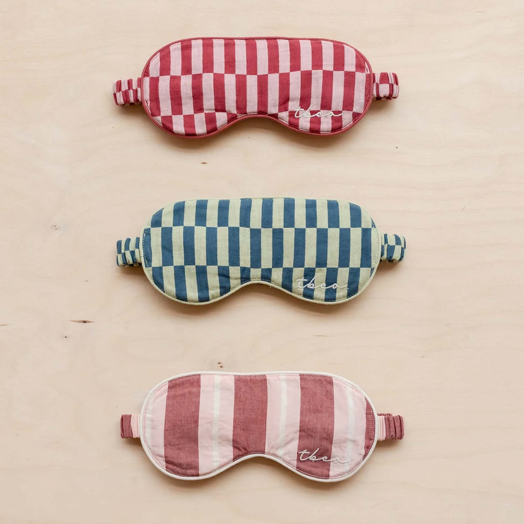 Patterned cotton eye masks, designed and created by TBCo.