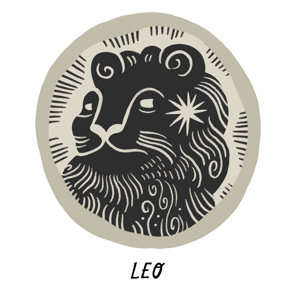 Leo sign illustration by Lauren Marina for Wanderlust Life