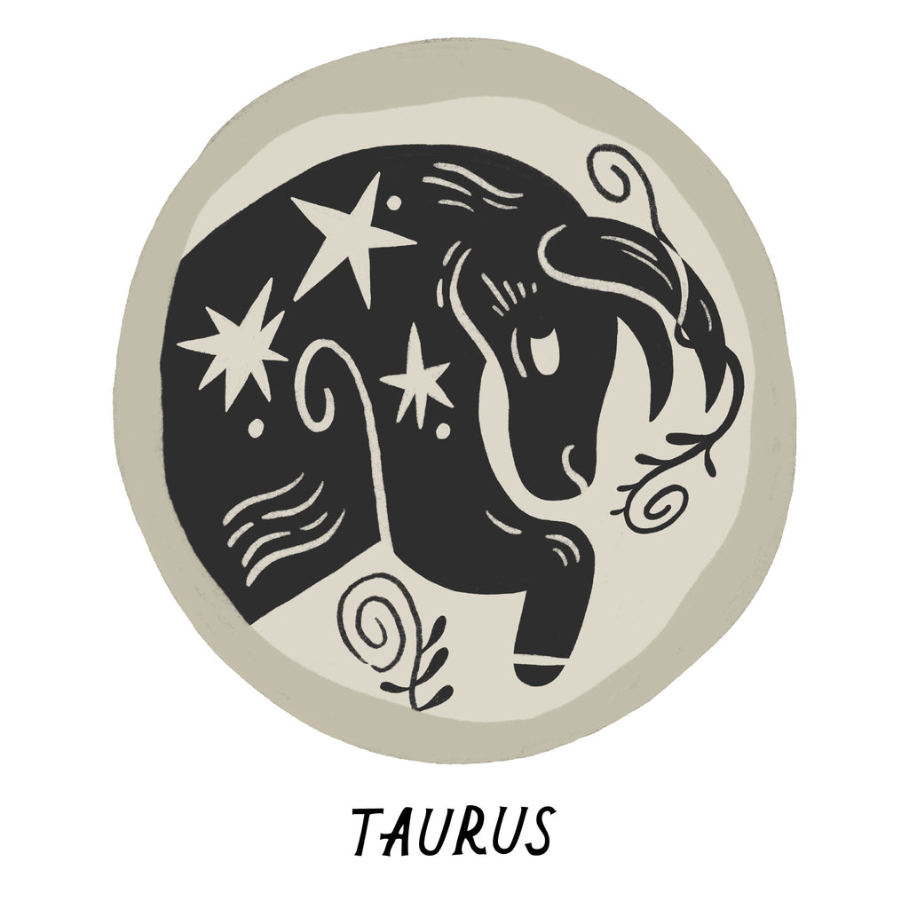 Taurus sign illustration by Lauren Marina for Wanderlust Life