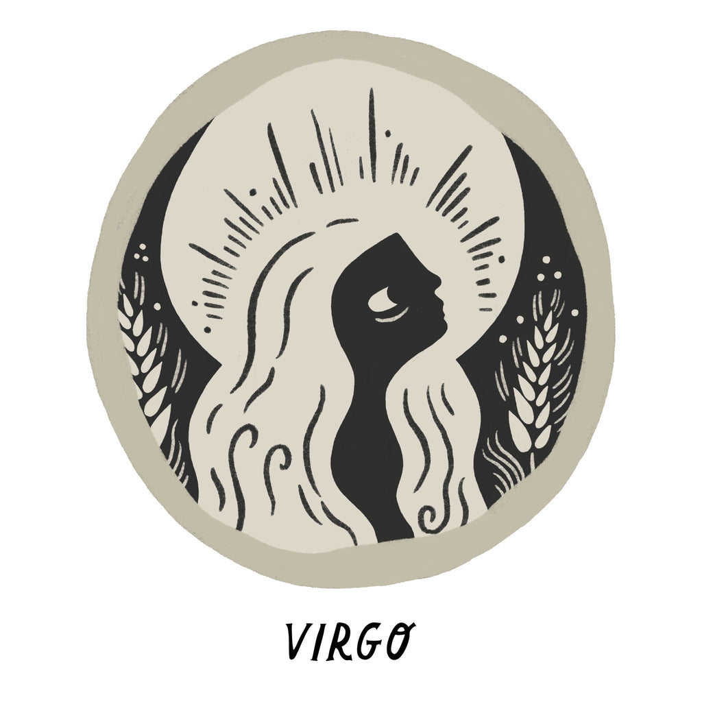 Virgo sign illustration by Lauren Marina for Wanderlust Life