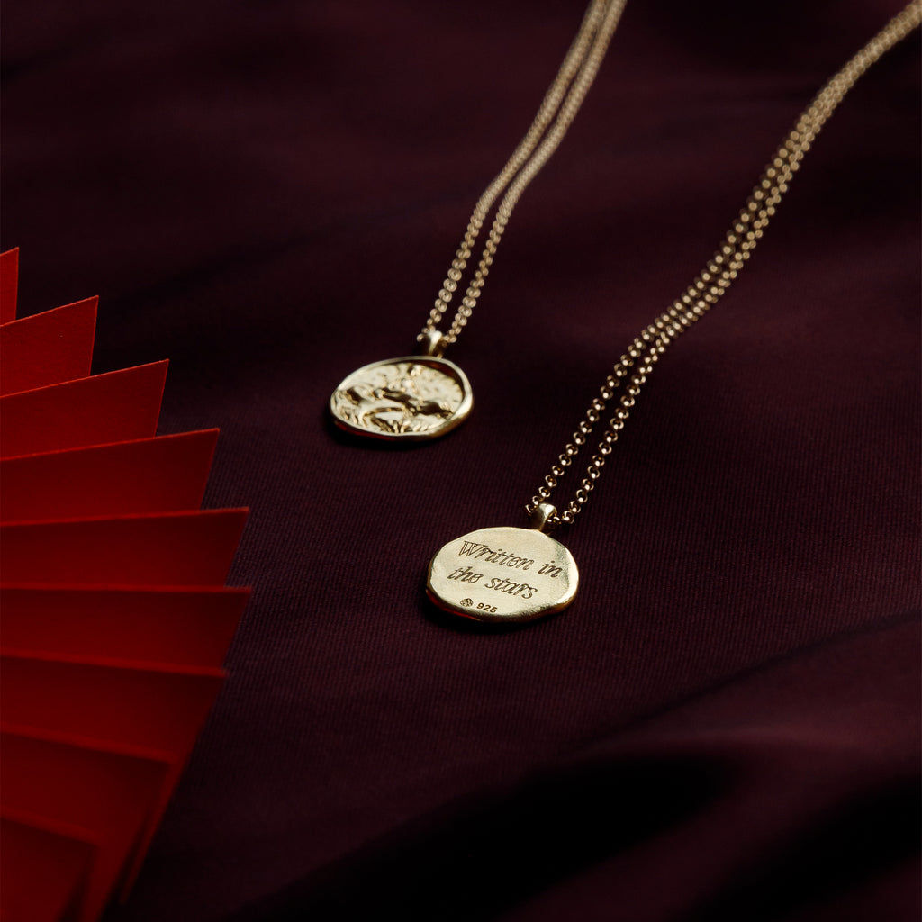 Engravable Sagittarius Zodiac Coin Pendant Necklace