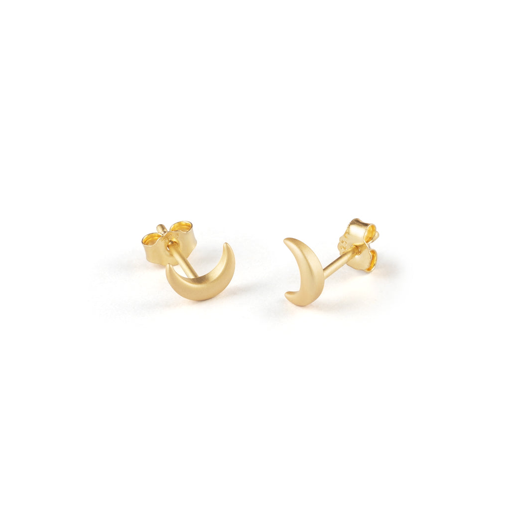 Luna Gold Stud Earrings