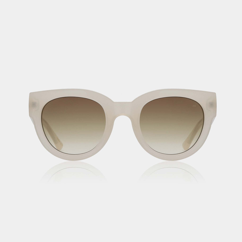 Lilly is a modern yet minimal take on a classic shape and style, featuring cream frames. 