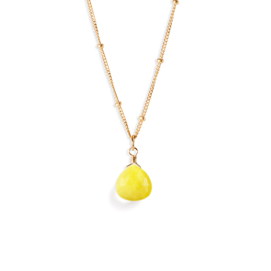 Yellow Seraphinite Pendant Necklace