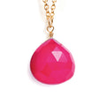 PRE-ORDER Hot Pink Chalcedony Pendant Necklace