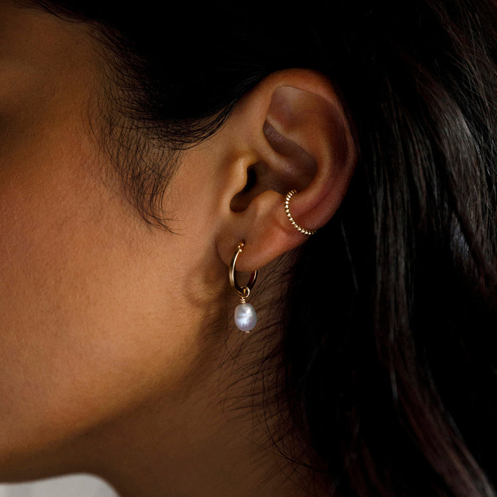 Pearl Creole Gold Hoop Earrings Wanderlust Life