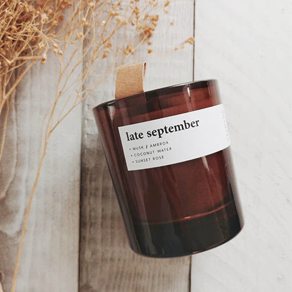 Wanderlust Life introduce the environmentally conscious, sustainable candle company, Keynvor to their life store brands. A cotton wick candle in the scent Late September with notes of ambrox, coconut water, and rose.
