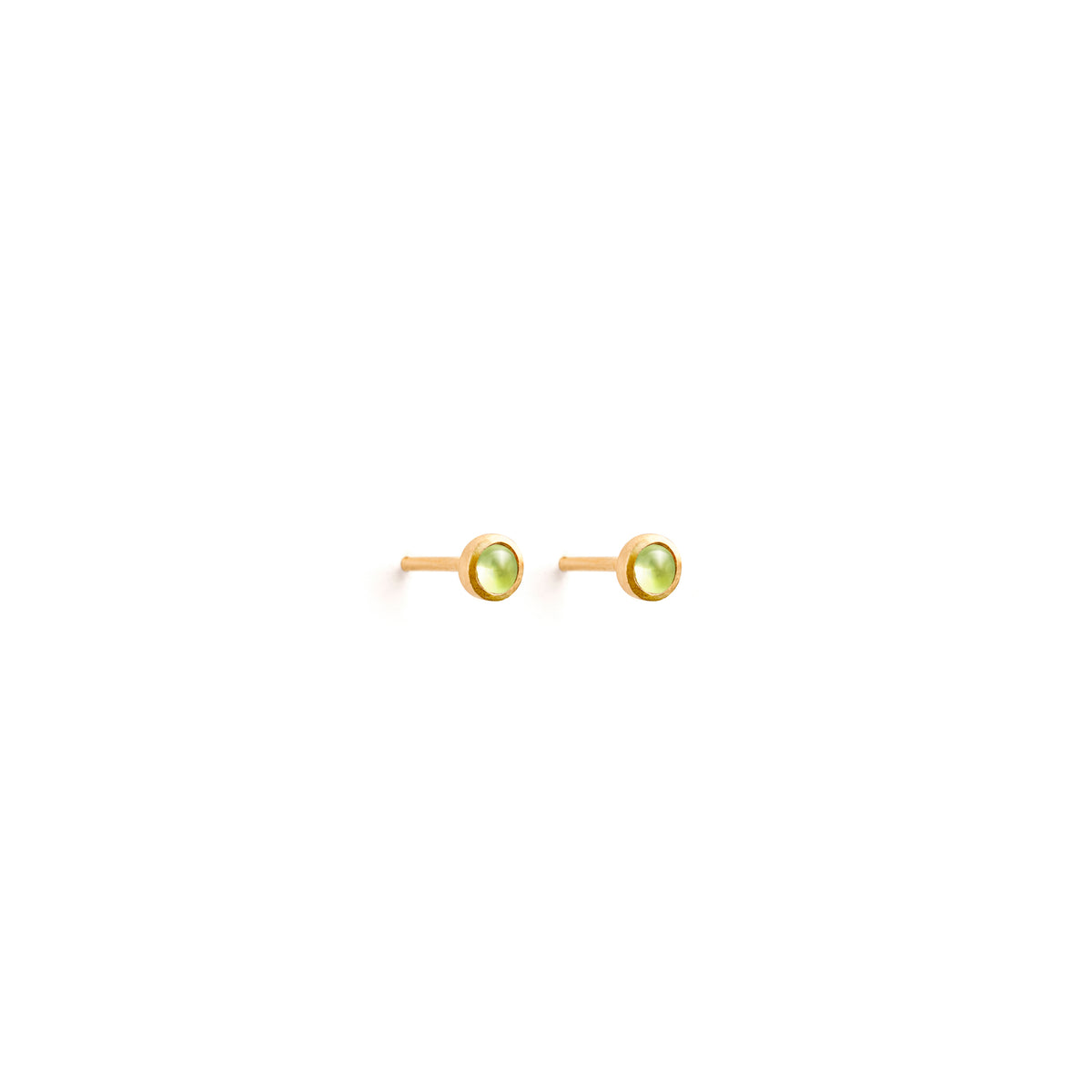 August Peridot Birthstone Stud Earrings