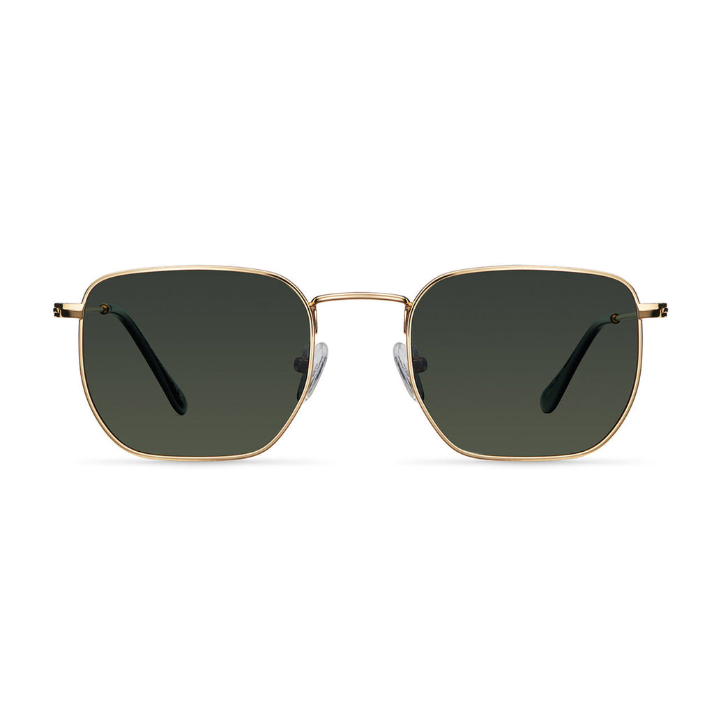 The Meller Emin Gold Olive Sunglasses are a sleek geometric design with total protection against UV rays. Explore the full Meller sunglasses collection at Wanderlust Life. 