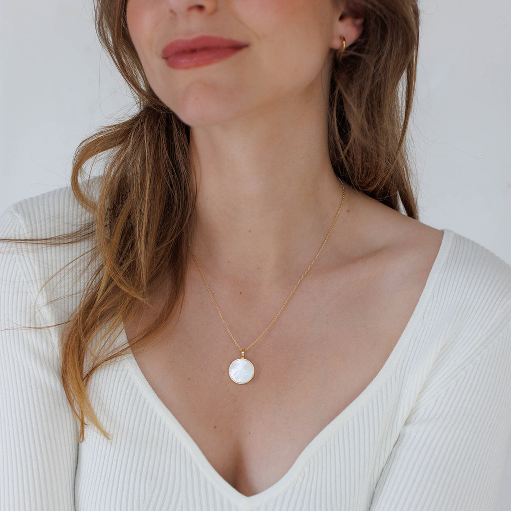 Mother of Pearl Porthole Necklace