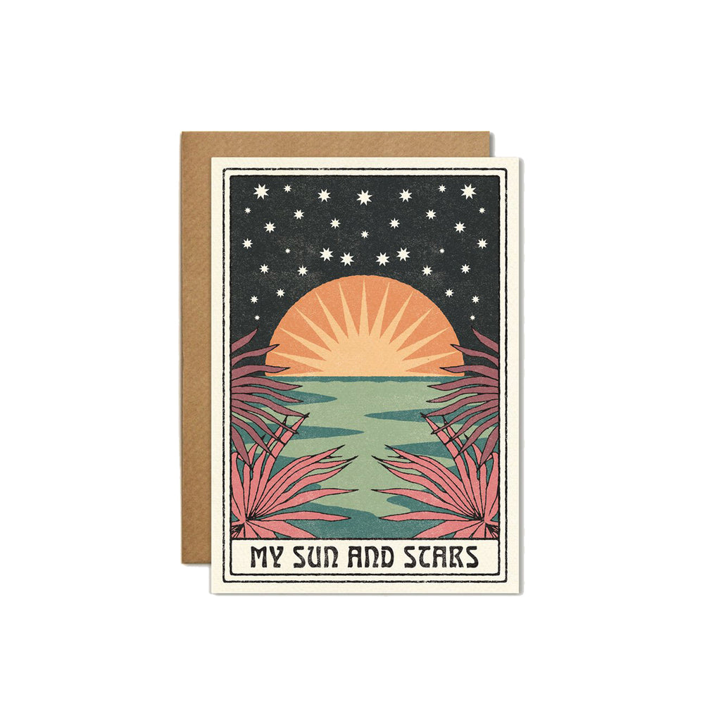 'My Sun & Stars' greetings card designed by small independent brand 'Cai & Jo', now available at Wanderlust Life.